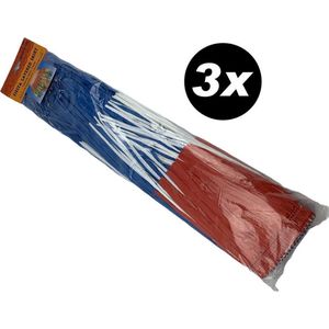 3 stuks - Hawaii rokje Nederlandse vlag - Rood - Wit - Blauw - voordeelverpakking