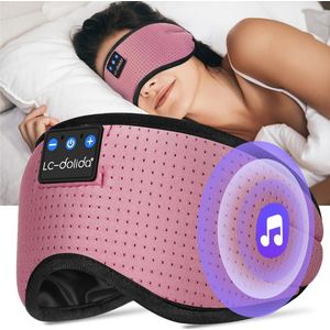 Ademend Bluetooth Slaapmasker met Hoofdtelefoon - Ideaal voor Slapen, Reizen en Yoga