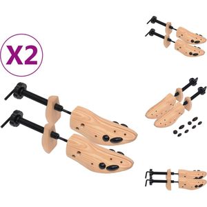 vidaXL Schoenspanner - Schoenspanners - Schoenenspanner - Schoenenspanners - Schoenspanners 2 paar maat 41-46 massief grenenhout