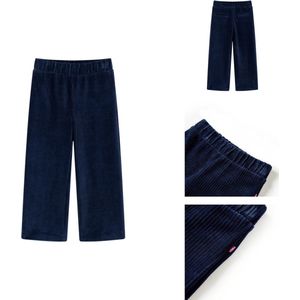 vidaXL Kinderbroek - Kinderbroeken - Kinderkleding - Kinderkled - Kinderbroek 128 ribfluweel marineblauw