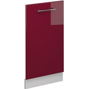 Vicco Fame-LineVoorpaneel vaatwasser – 45 cm zonder werkblad Bordeauxrode hoogglans zonder werkblad