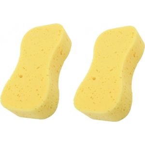 Rojafit Bad- en Douche Spons - XXL- Voordeelset 2 Stuks - Geel- Afmeting: 20,5 cm x 11 cm x 5 cm.!!