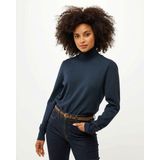 Turtle Neck Basic Trui Dames - Navy - Maat XXL