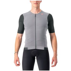 Castelli Premio - Korte Mouw Wielertrui - Grijs - Gerecycled Polyester