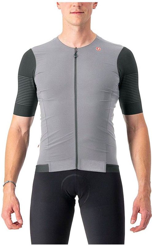 Castelli Premio - Korte Mouw Wielertrui - Grijs - Gerecycled Polyester