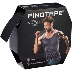 PINO - Kinesiotape - Sporttape - Fysio tape - Zwart - 31 meter - extra kleefkracht