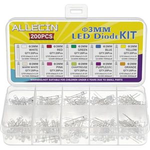 LED Diode Set 3mm - 10 Kleuren Lichtdioden voor DIY en Projecten