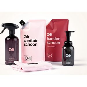 ZO Sanitairreiniger & Schuim handzeep startpakket rozenhout