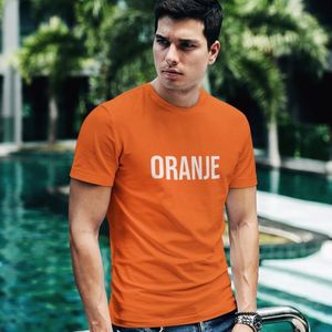 Oranje EK WK Koningsdag T-Shirt met tekst Oranje (HEREN - MAAT M) | Oranje WK  Kleding / Shirts Uniseks Pasvorm