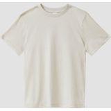 T-shirt - Katoenen Jersey - Wit - Oversized Schouders, Korte Mouwen