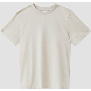 T-shirt - Katoenen Jersey - Wit - Oversized Schouders, Korte Mouwen