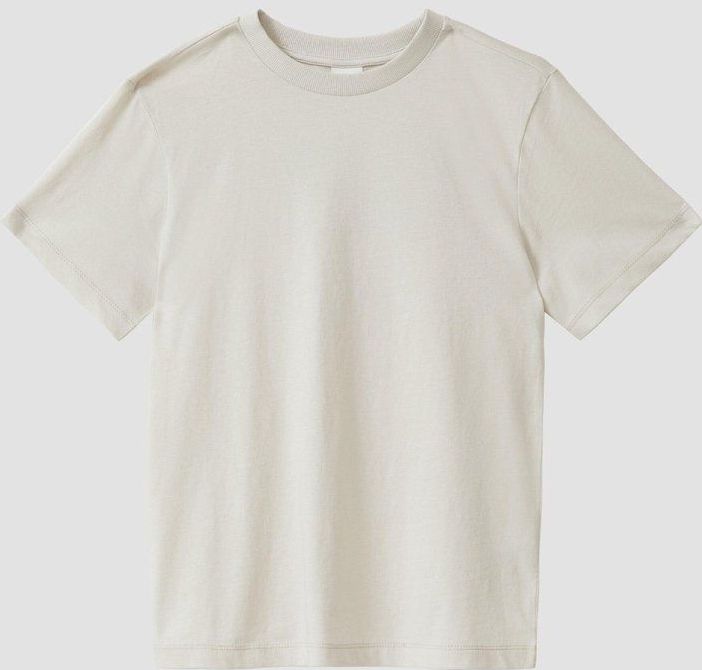 T-shirt - Katoenen Jersey - Wit - Oversized Schouders, Korte Mouwen