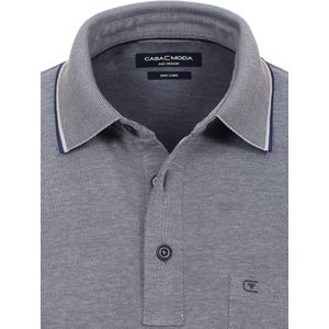 Poloshirt Met Borstzakje 3 Knoops Blauw Casa Moda - L