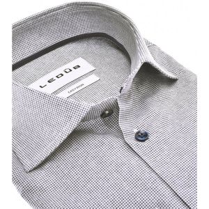 Ledub modern fit overhemd, mouwlengte 72 cm, popeline, donkerblauw dessin