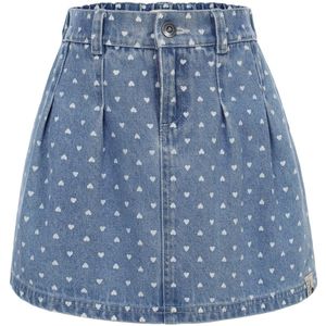 LOOXS Little 2601-7701-988 Meisjes Rok - Maat 104 - Blauw van 90% COTTON 10% POLYESTER