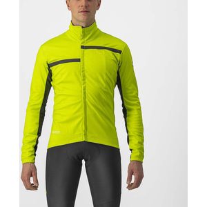 Castelli TRANSITION 2 fietsjas ELECTRIC LIME/DARK GRAY-BLACK - Mannen - maat L