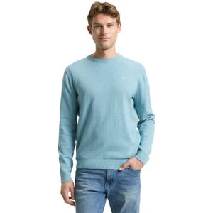 Tom Tailor Heren trui BASIC CREWNECK KNIT bequem Blauw S Ronde Hals Volwassenen