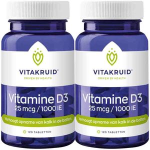 Vitakruid Vitamine D3 25 mcg - 2 x 120 tabletten - Voordeelverpakking