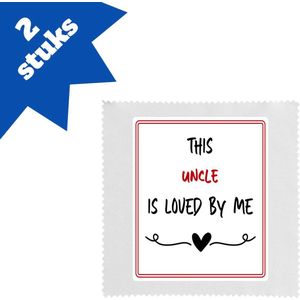 Akyol - this uncle is loved by me brillendoekjes - Oom - iemand die houdt van zijn oom - verjaardag - cadeautje voor oom - oom artikelen - kado - geschenk - 17,8 bij 17,8 cm - 2 stuks