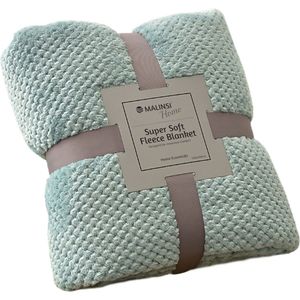 Malinsi® Fleece Deken - Licht Blauw - Dekentje - Plaid - 150 x 200 - Fleecedeken - Cadeau voor Man & Vrouw