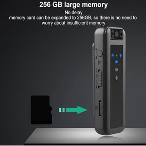 Bodycamera HD 1080P - Infrarood Nachtzicht - Draagbaar - 256 GB