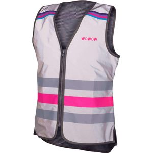 WOWOW Lucy Jacket Dames Full reflective Grijs/roze Maat S
