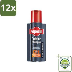 Alpecin - C1 Cafeïne Shampoo - Voor Mannen - 250 ml - Voordeelverpakking - 12 stuks - Haaruitval - Haarverlies