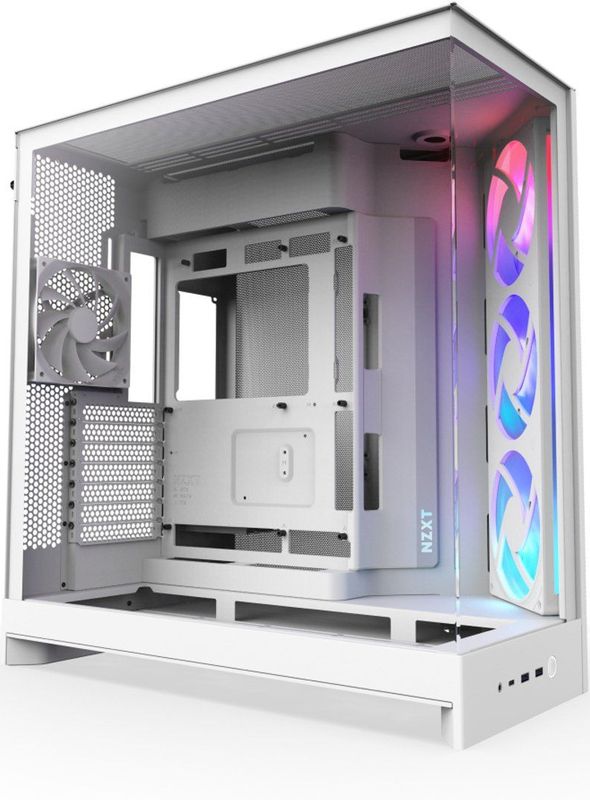 NZXT - H9 Flow RGB - Midi Tower Behuizing - Zwart - Glas