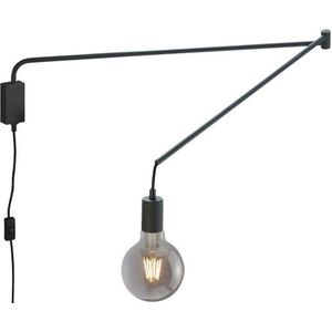 LED Wandlamp - Wandverlichting - Torna Live - E27 Fitting - Rechthoek - Mat Zwart - Aluminium