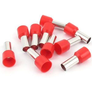 Sourcing Terminal Draad Krimpconnector Isolatie Ferrule Rood E16-12 6AWG - Pak van 10 stuks