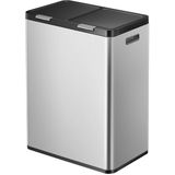 EKO - Essential Touch Recycler 2 - Afvalemmer - Mat RVS en Kunststof - 30+30 liter