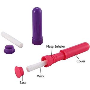 12pcs Essential Oil Nasal Inhaler with Refillable Wicks for Aromatic Therapy