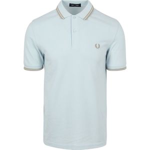 Fred Perry - Polo M3600 Lichtblauw V27 - Slim-fit - Heren Poloshirt Maat 3XL