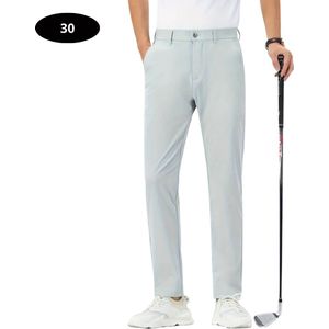 Livano Golfbroek Heren - Golfkleding - Golfen - Golf Accessoires - Nette Pantalon - Lichtgrijs XXS - Maat 42