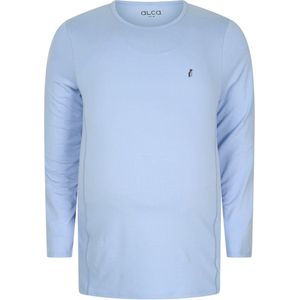 Alca heren  T-Shirt Long Sleeve Crew Neck Sky Blue 3XL-B | Grote maten |Buikmaat 129 -134 cm buikomvang | XXXL