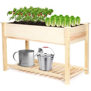Frobin Plantenbak voor Buiten - Kweekbak - Bloembak Hout - Kweektafel - Plantenbakken voor Buiten - Kweekbakken Moestuin