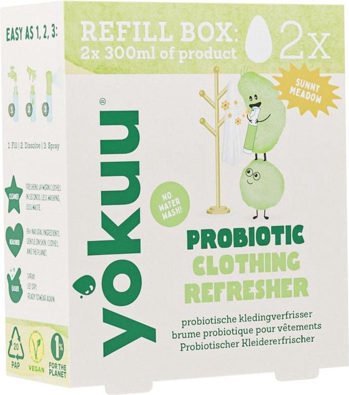 Yokuu - Probiotic Clothing Refresher Refill - Sunny Meadow - Navulset met 2 Parels