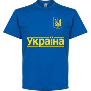 Oekraïne Team T-Shirt - Blauw - L