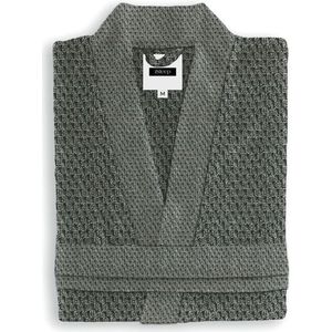 iSleep Badjas Grant - 100% Katoen - Unisex - Maat M - Classic Anthracite