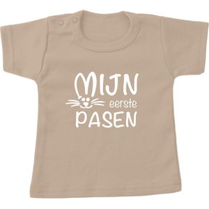 Shirt - Mijn eerste Pasen - Zand - maat 68
