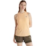 New Balance Jacquard Slim Mouwloos T-shirt Beige XS Vrouw