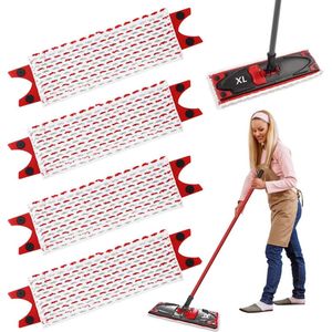 Ultramax XL vervangende overtrekken voor Vileda Ultramax XL set, 51 x 14 cm voor Vileda Ultramat XL dweilmop reservehoes, 2-in-1 microvezel extra brede dweilmop wisserovertrek, voor