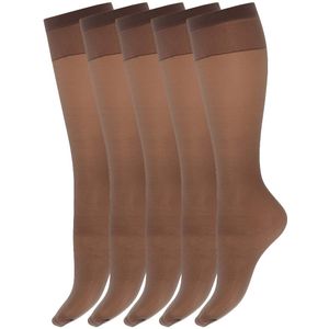 Zijdeglans pantykousen | 15 Denier | Merk: Marianne | Maat: One Size | Kleur: Graphite | 5 Paar