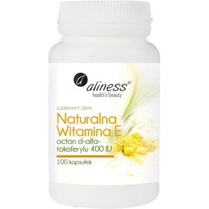 Aliness Natural – Voedingssupplement – Vitamine E 400 IU – Natuurlijk – 100 Capsules
