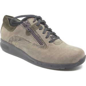 Durea Go, 6240 684 9844, Taupe kleurige veterschoen met rits