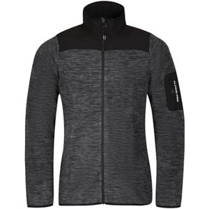 Zwarte herentrui softshell sweatshirt met ritssluiting en lange mouwen