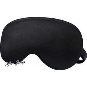 Mrs. Jones Premium Collection - Slaapmasker - Nachtmasker - Verstelbare Band - Zijde - UltraZacht - Zwart - 1 Stuk