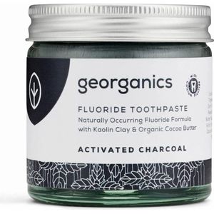 Georganics Fluoride Tandpasta - Actieve Houtskool - Natuurlijke Whitening - Vegan - COSMOS Natural
