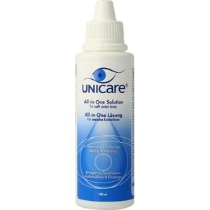 Unicare 3x100 ml - Alles-in-één - Hoge Kwaliteit lenzenvloeistof voor zachte contactlenzen - voordeelverpakking