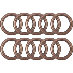 O - Ring van staal 10-delige set DIY hondenlijn - roestvrij - met paracord 550 - bruin .